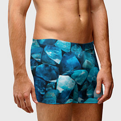 Трусы-боксеры мужские Аквамарин камни минералы крупный план, цвет: 3D-принт — фото 2