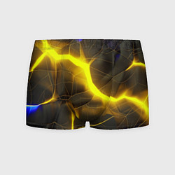 Трусы-боксеры мужские Желтое неоновое свечение, цвет: 3D-принт