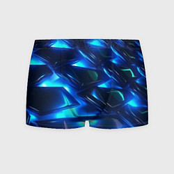 Мужские трусы Синие абстрактные неоновые плиты