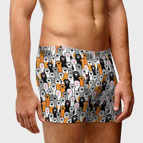 Мужские трусы Кошачьи лапы / 3D-принт – фото 3