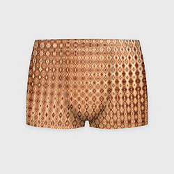 Трусы-боксеры мужские Светлый коричневый абстрактный узор, цвет: 3D-принт