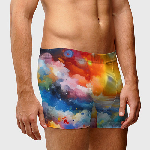 Мужские трусы Закат солнца - разноцветные облака / 3D-принт – фото 3