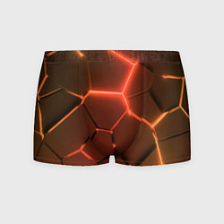 Мужские трусы Оранжевые неоновые плиты в разломе