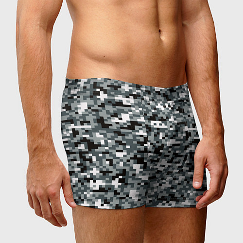 Мужские трусы Камуфляжные пиксели текстура / 3D-принт – фото 3