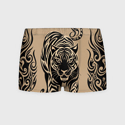 Трусы-боксеры мужские Татуировка с тигром, цвет: 3D-принт