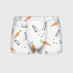 Трусы-боксеры мужские Морковный зая, цвет: 3D-принт