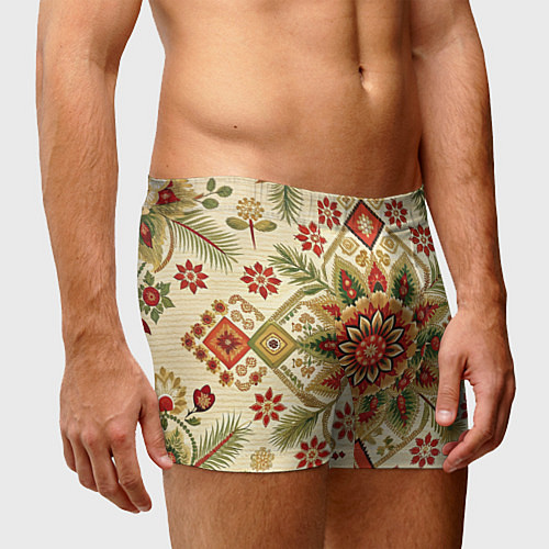 Мужские трусы Стиль советского ковра узоры и орнамент / 3D-принт – фото 3