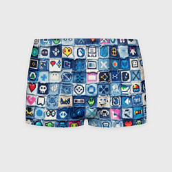 Трусы-боксеры мужские Пиксельный пэчворк, цвет: 3D-принт