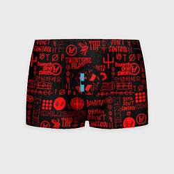 Мужские трусы Twenty one pilots pattern rock steel