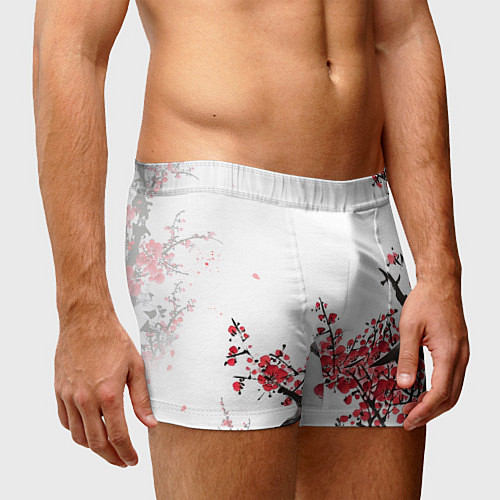 Мужские трусы Китайский стиль - слива / 3D-принт – фото 3