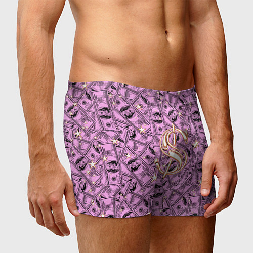 Мужские трусы Знак доллара - звезды / 3D-принт – фото 3