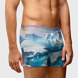Трусы-боксеры мужские Арктика льдины, цвет: 3D-принт — фото 2