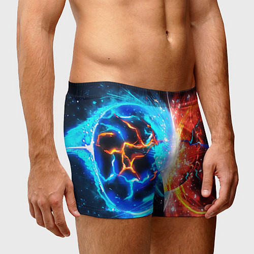 Мужские трусы Битва планет абстракция / 3D-принт – фото 3