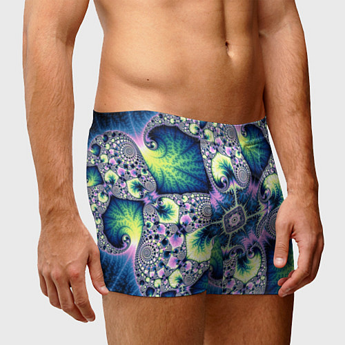 Мужские трусы Оптический фрактал абстрактные узоры / 3D-принт – фото 3