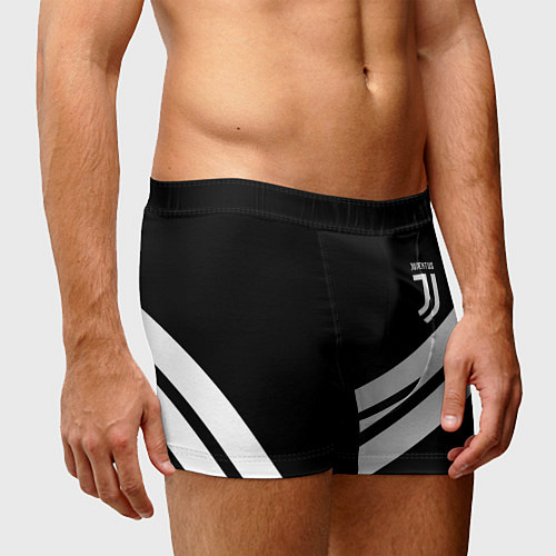 Мужские трусы Juventus line white / 3D-принт – фото 3