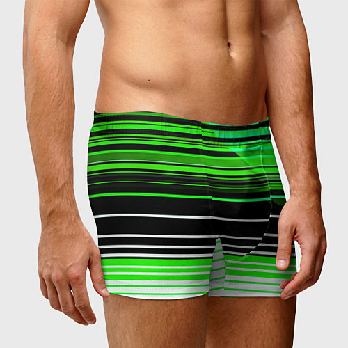 Мужские трусы Разноцветные вертикальные линии / 3D-принт – фото 3
