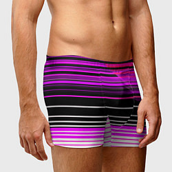 Трусы-боксеры мужские Разноцветные вертикальные линии, цвет: 3D-принт — фото 2