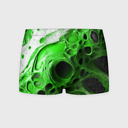Мужские трусы Зелёно-белая абстрактная структура