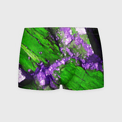 Мужские трусы Фиолетовый минерал в зелёном камне