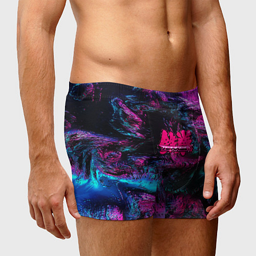 Мужские трусы Tekken neon colors / 3D-принт – фото 3