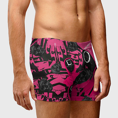 Мужские трусы Игра в кальмара маска распорядителя и стражи / 3D-принт – фото 3