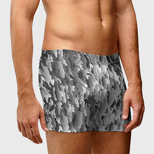 Мужские трусы Монохромный камуфляж / 3D-принт – фото 3