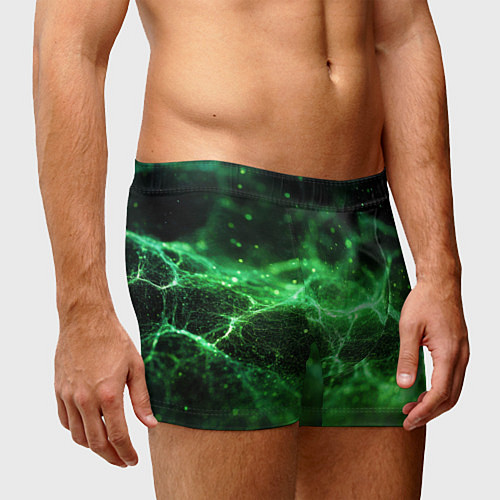 Мужские трусы Зеленая связь текстура / 3D-принт – фото 3