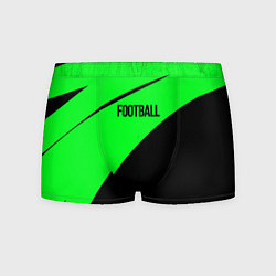 Трусы-боксеры мужские Football чёрно-зелёный, цвет: 3D-принт