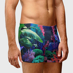 Трусы-боксеры мужские Подводный мир с кораллами, цвет: 3D-принт — фото 2