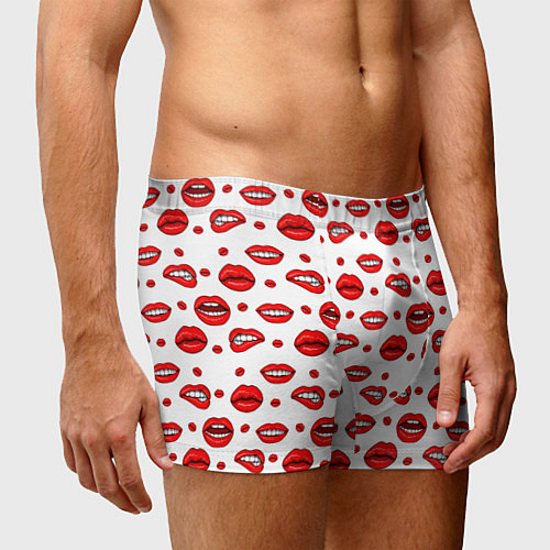Мужские трусы Губной паттерн / 3D-принт – фото 3