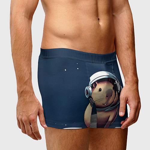 Мужские трусы Капибара космонавт в космосе / 3D-принт – фото 3