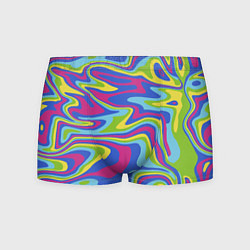 Мужские трусы Разноцветная абстракция волны