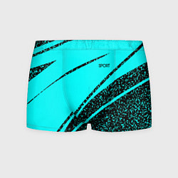 Мужские трусы Sport голубой с чёрным в крапинку