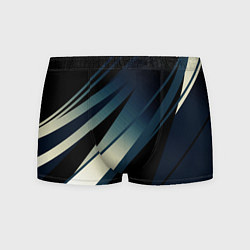 Мужские трусы Чёрно-синий абстрактный с полосами