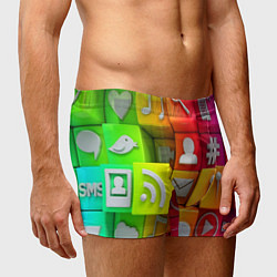 Трусы-боксеры мужские Square, цвет: 3D-принт — фото 2