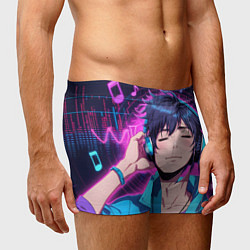Трусы-боксеры мужские Любитель музыки, цвет: 3D-принт — фото 2