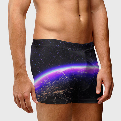 Мужские трусы Планета и неоновое свечение / 3D-принт – фото 3