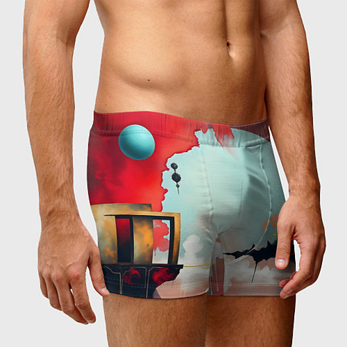 Мужские трусы Сюрреалистичная абстракция / 3D-принт – фото 3