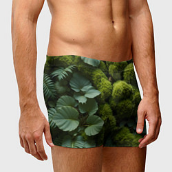 Трусы-боксеры мужские Зеленый мох и листья, цвет: 3D-принт — фото 2