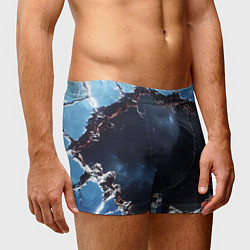 Трусы-боксеры мужские Объемная дыра в стене текстура, цвет: 3D-принт — фото 2
