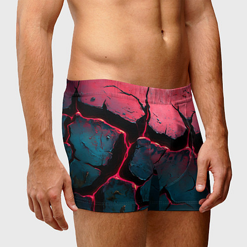 Мужские трусы Объемные разломы текстура / 3D-принт – фото 3