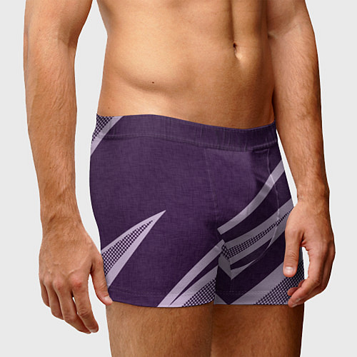 Мужские трусы Фиолетовый абстрактный с полосой / 3D-принт – фото 3