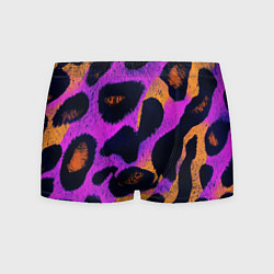 Трусы-боксеры мужские Неоновый леопардовый узор, цвет: 3D-принт