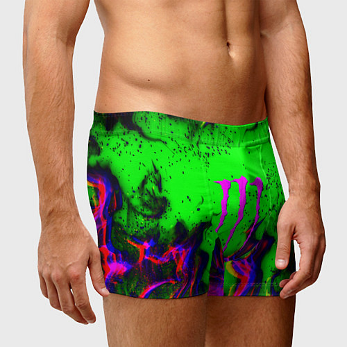 Мужские трусы Monster Energy flame / 3D-принт – фото 3
