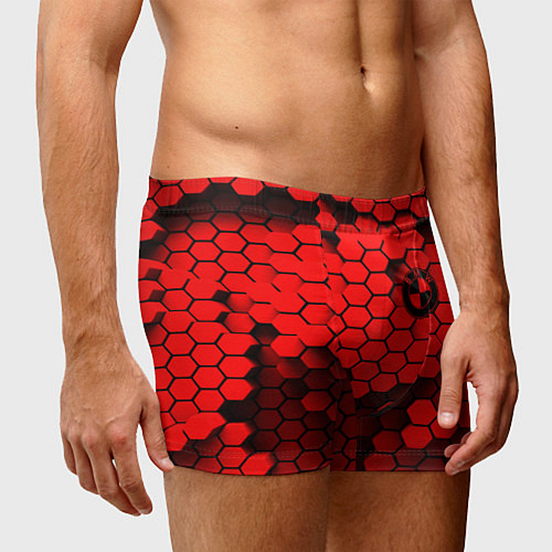 Мужские трусы BMW карбоновая абстракция / 3D-принт – фото 3