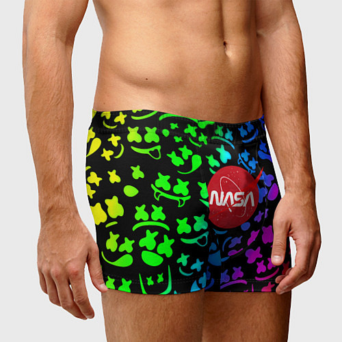 Мужские трусы Marshmello x NASA gradient / 3D-принт – фото 3