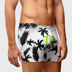 Трусы-боксеры мужские Monster energy пальмы, цвет: 3D-принт — фото 2