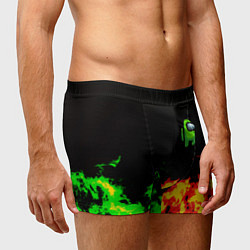 Трусы-боксеры мужские Амонг ас огненная текстура, цвет: 3D-принт — фото 2
