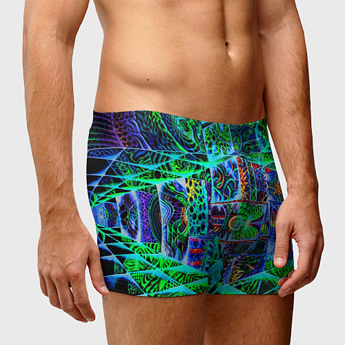 Мужские трусы Психоделика узор кислотный / 3D-принт – фото 3