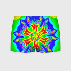 Трусы-боксеры мужские Неоновая психоделика узор, цвет: 3D-принт